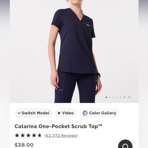 Figs Navy Scrub top!
